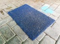 Doormats from cloth materials,placed on the floor Royalty Free Stock Photo