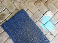 Doormats from cloth materials,placed on the floor Royalty Free Stock Photo