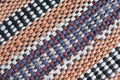 doormats or foot mat made and woven from leftover fabrics of various colors Royalty Free Stock Photo