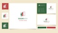 Doormen logo design with editable slogan. Branding book and business card template.