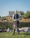 Close up of a medieval knight