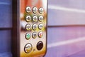 Doorphone.Dial of the intercom at the entrance to privat.e property Royalty Free Stock Photo