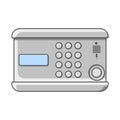 Doorphone icon. Figure coded lock on the door. Intercom. Isolated vector illustration on white background