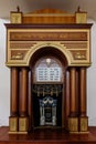 Doors of the ark from carved wood holding the Torah scrolls in Voronezh Synagogue in Rostov-on-Don, Russia, Royalty Free Stock Photo