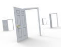 Doors Choice Represents Doorway Doorframe And Doorways Royalty Free Stock Photo