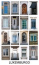 Doors collection from Luxembourg town