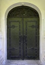 Doors of the Crystal Museum in the former St. George Cathedral, built by architect A. Benois in 1895. Gus-Khrustalny City, Royalty Free Stock Photo