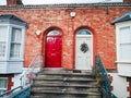 Doors, Dublin, Christmas, Celebration, House, Red, White, Travel Royalty Free Stock Photo