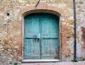 Doors and elements of the old Italian village in Certaldo, Italy Royalty Free Stock Photo