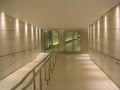 Doors at the end of underground corridor Royalty Free Stock Photo