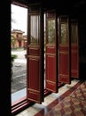 Doors in Forbidden Purple City, Hue, Vietnam Royalty Free Stock Photo