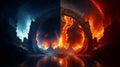 Doors For Heaven And Hell portal Royalty Free Stock Photo