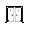 Black line icon for Doors, gate and doorway