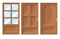 Doors Icons Set House Cartoon and Design Isolated Vector Illustration Vector illustration Web site page and mobile app design. Royalty Free Stock Photo