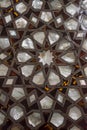 Doors with mother-of-pearl inlay in mosque. Arabic floral seamless pattern - traditional Islamic background