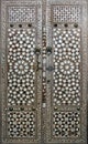 Doors with mother-of-pearl inlay in Topkapi palace Harem, Istanbul Royalty Free Stock Photo