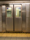 doors of New york subway car Royalty Free Stock Photo