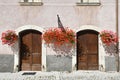 Doors of an old house in Pescocostanzo, a medieval village in the Abruzzo region of Italy