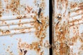 Doors of an old iron cabinet as an abstract background.