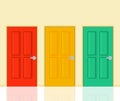 3 doors, 3 options concept Royalty Free Stock Photo
