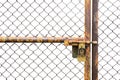 Doors rusted iron fence locked isolated Royalty Free Stock Photo