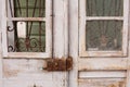 Doors and rusted lock Royalty Free Stock Photo