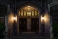 Doors and stained glass - law school quadrangle - Ann Arbor - Michigan