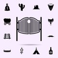 doors to bar icon. wild west material icons universal set for web and mobile Royalty Free Stock Photo