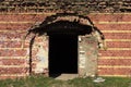 Doors in a very old red brick fortress Royalty Free Stock Photo