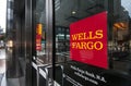 Doors of a Wells Fargo branch in New York City. Royalty Free Stock Photo