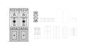 Doors and Windows Detail Drawing Royalty Free Stock Photo