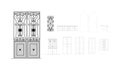 Doors and Windows Detail Drawing Royalty Free Stock Photo