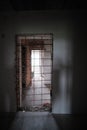 Doorway into an abandoned prison