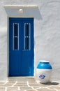 Doorway in cyclades Royalty Free Stock Photo