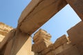 Doorway in Great Hypostyle Hall, Karnak temple complex, Egypt Royalty Free Stock Photo