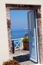 Doorway in Santorini Royalty Free Stock Photo