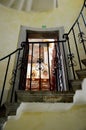 Doorway and staircase at the library of Patriarch Delfino, Udine, Italy Royalty Free Stock Photo