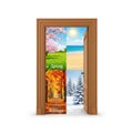 Doorway to the seasons a beautiful visual representation of spring summer autumn and winter Royalty Free Stock Photo