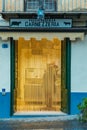 The doorway to a small carnezzeria, or butcher shop