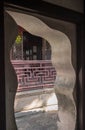 Doorway to small courtyard in Yuyuan or Yu Garden in Shanghai Royalty Free Stock Photo