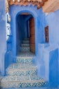 Doorwayin Chefchaouen Royalty Free Stock Photo