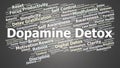 Dopamine Detox Word Cloud. Focused terms on digital detox, brain reset, and self-control Royalty Free Stock Photo