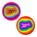 Dopamine happiness hormone molecule.