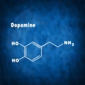 Dopamine Hormone Structural chemical formula