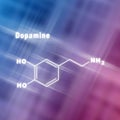 Dopamine Hormone Structural chemical formula