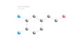 Dopamine neurotransmitter molecule. Skeletal formula. Neurochemical processes related to emotion, mood, satisfaction