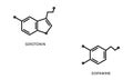 Dopamine and serotonin molecular structure
