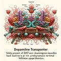 Dopamine Transporter (DAT) Solely present in dopaminergic nuron Royalty Free Stock Photo