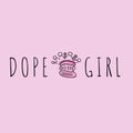 Dope girl Slogan with crown for t shirt.