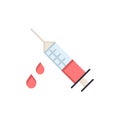 Dope, Injection, Medical, Drug Flat Color Icon. Vector icon banner Template